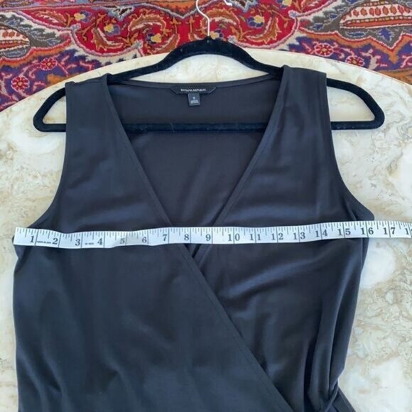 Banana Republic Soft Ponte Ruffle Maxi Wrap Dress - Picture 8 of 8